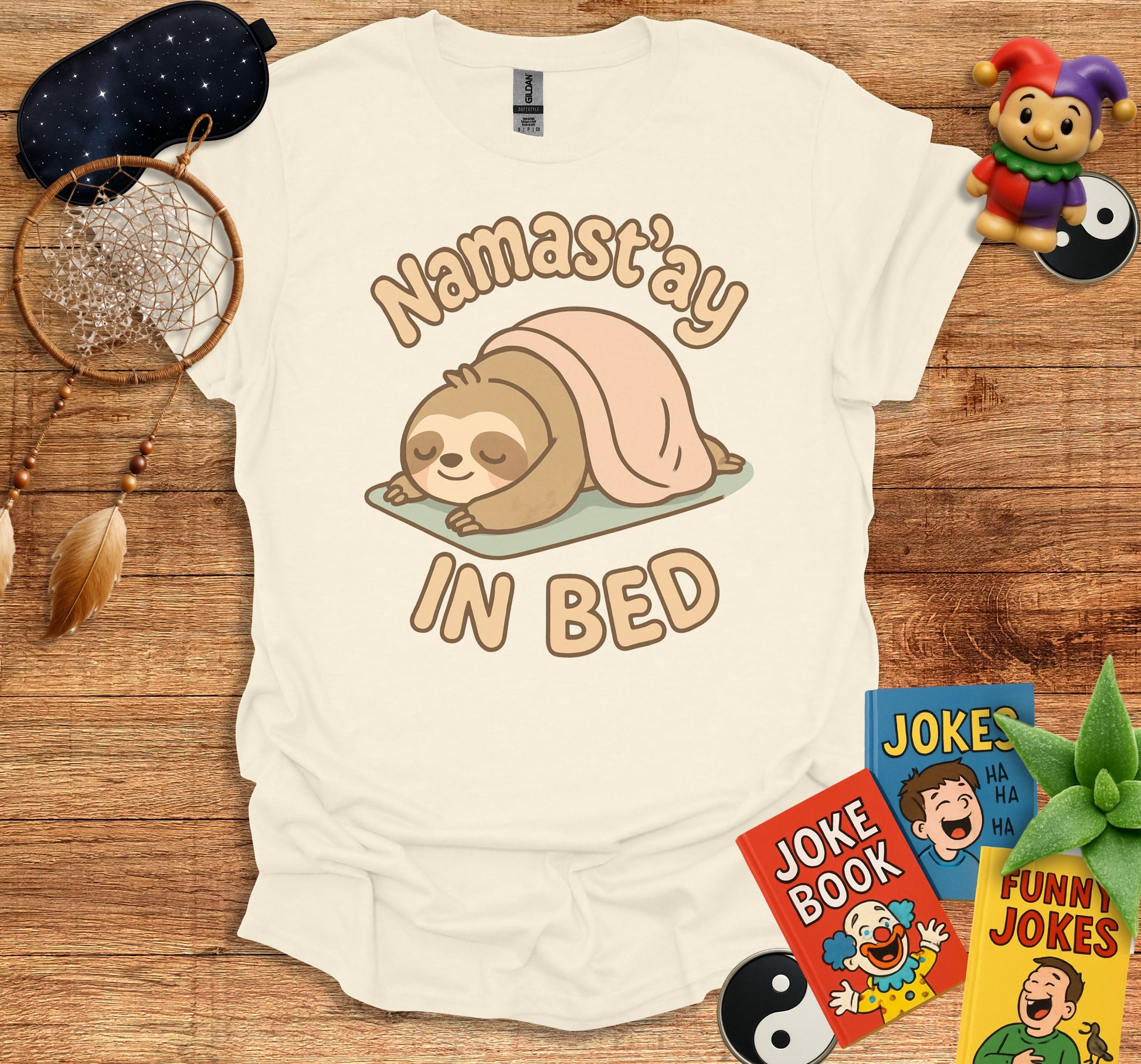 Namastay In Bed Funny Sloth T Shirt product
