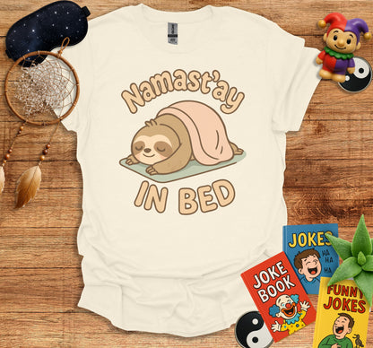 Namastay In Bed Funny Sloth T Shirt product