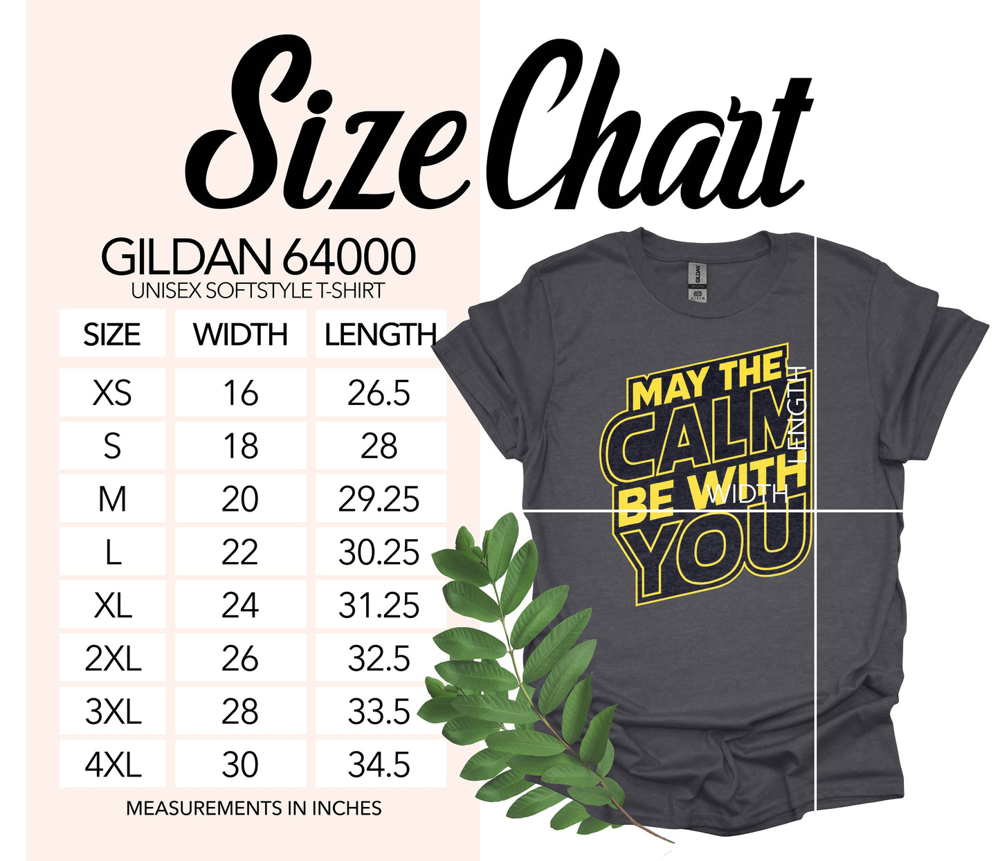 May the Calm Be With You unisex softstyle t-shirt product