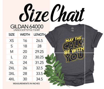 May the Calm Be With You unisex softstyle t-shirt product