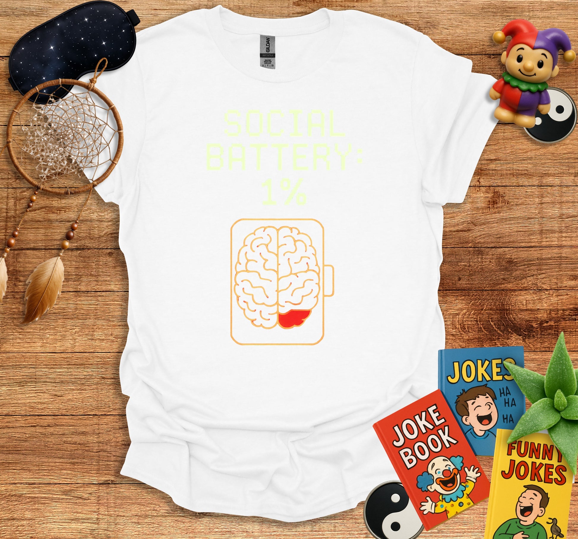 Social Battery Low Graphic Tee Shirt product