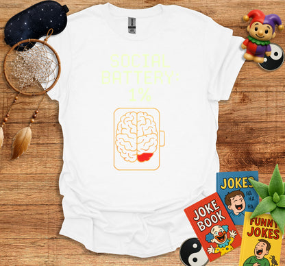 Social Battery Low Graphic Tee Shirt product