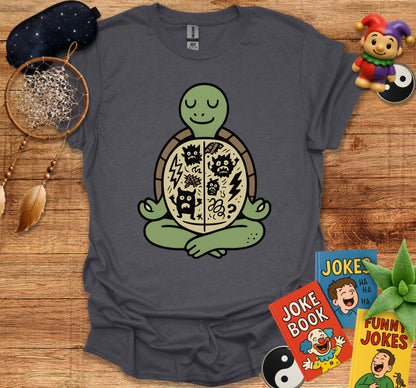 Meditating Turtle with Cartoon Designs T-Shirt product