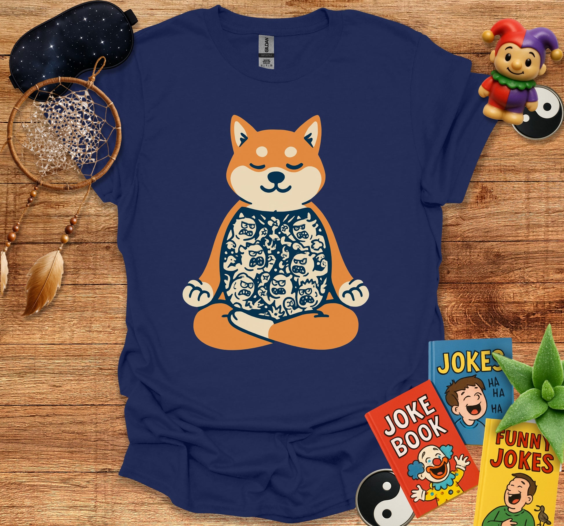 Meditation Dog Graphic Tee Shirt Product type