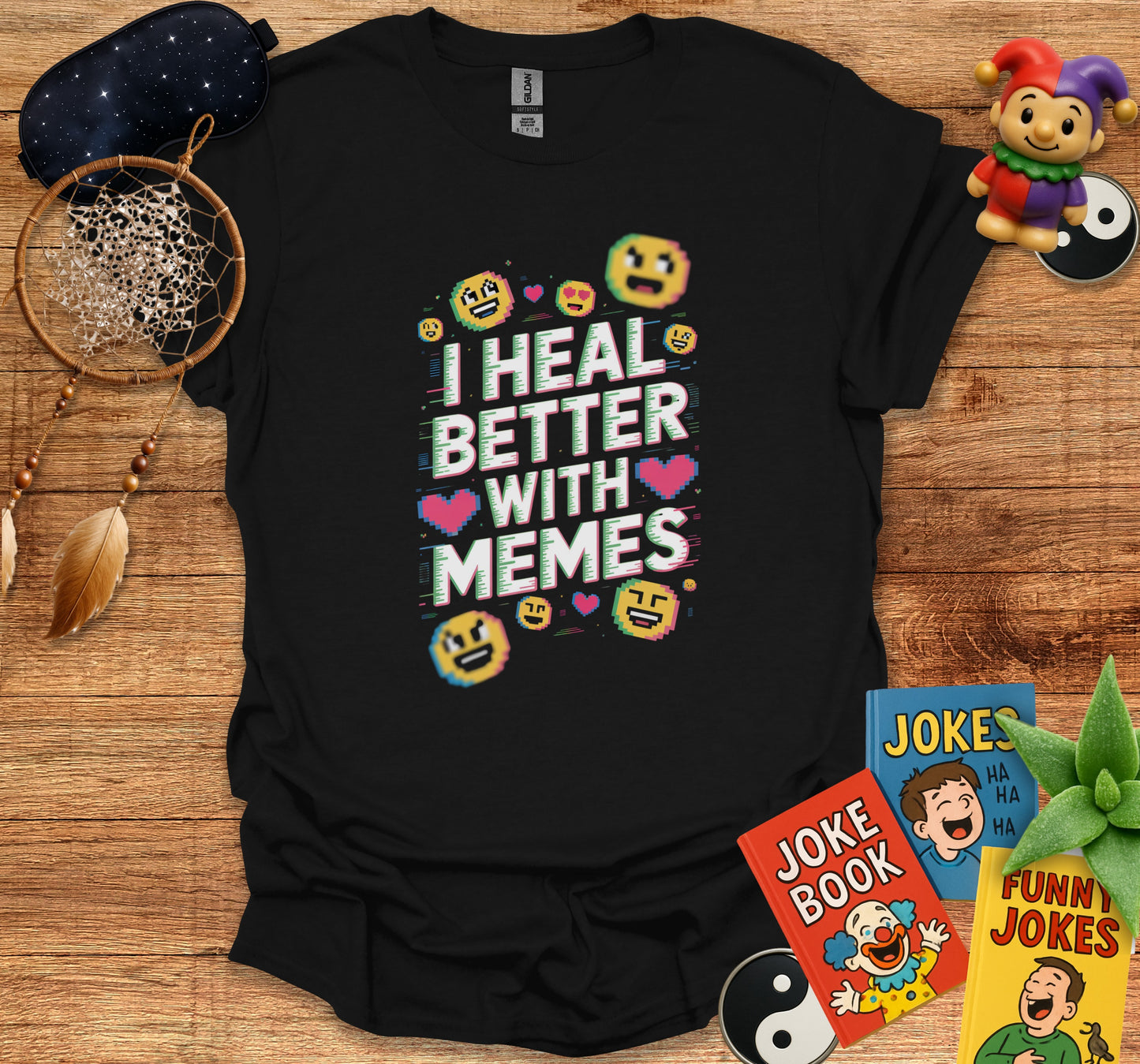 I Heal Better With Memes Graphic T-Shirt product type