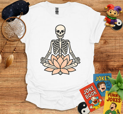 Skeleton Lotus Flower Yoga T-Shirt product type