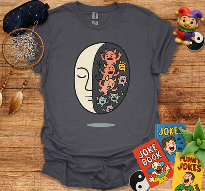 Sleepy Face with Colorful Monsters Graphic T-Shirt product