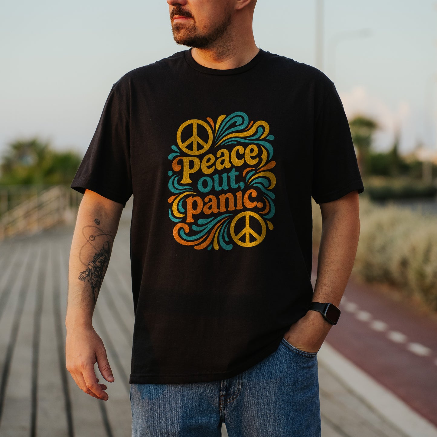 Peace Out Panic Graphic Tee Shirt product type