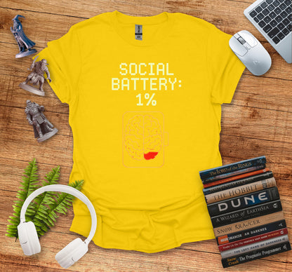 Social Battery 1 Percent Graphic Tee shirt product