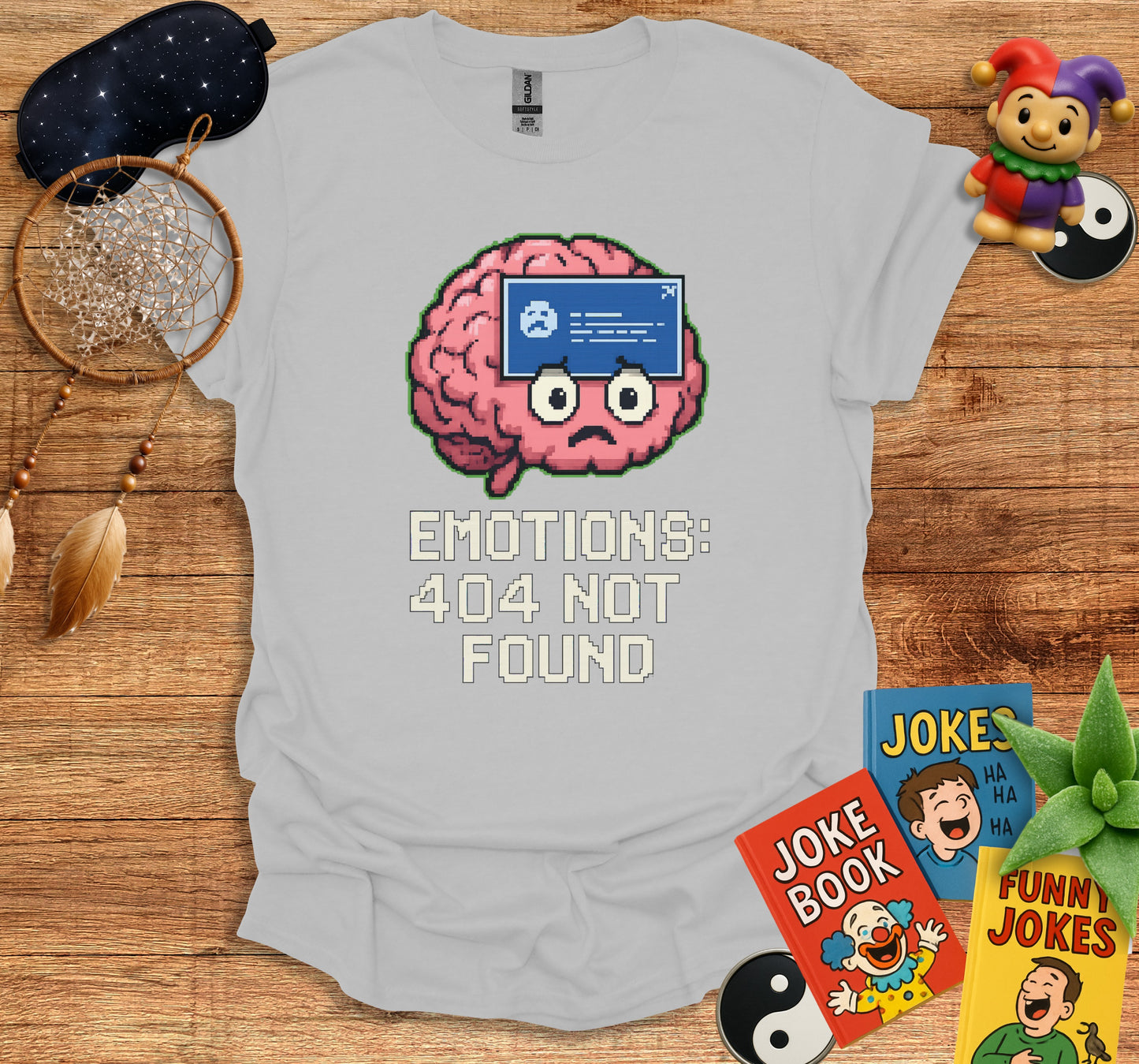 Emotions 404 Not Found Brain with Error T-shirt product