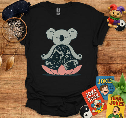 Koala Meditating on Lotus Printed Casual T-Shirt product type