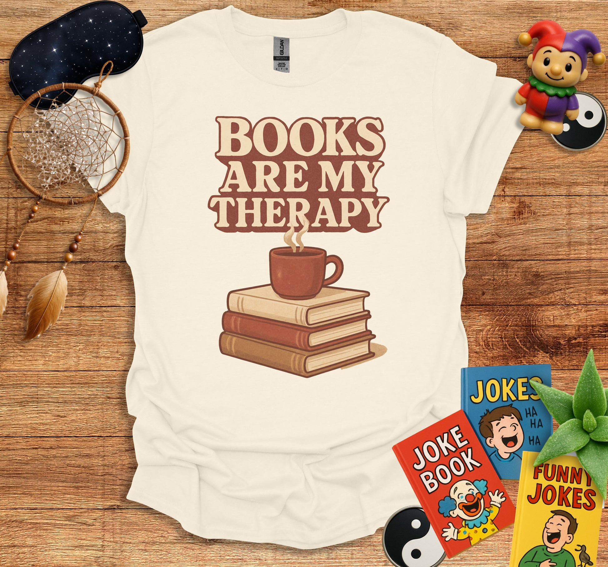 Books Are My Therapy Graphic T Shirt product