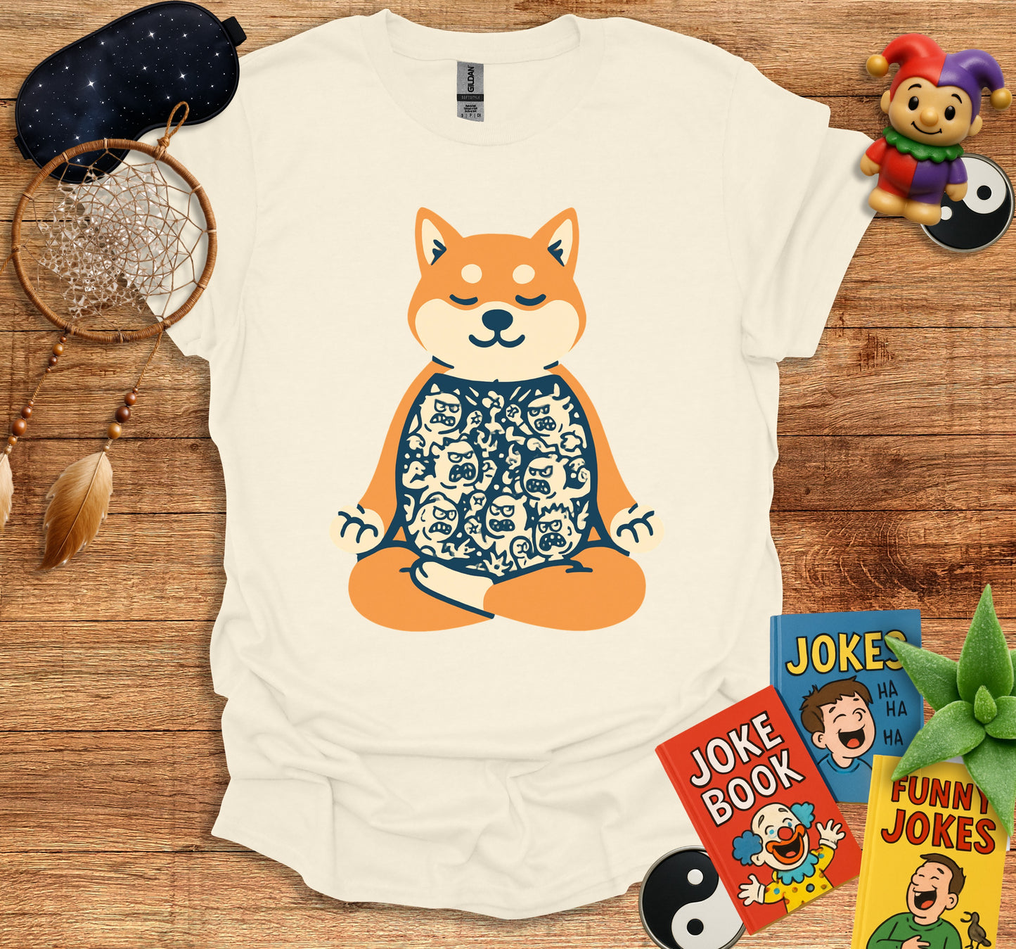 Meditating Fox Graphic Kids Tee Shirt product