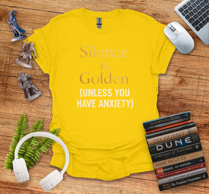 Silence is Golden Anxiety Relief T-Shirt product