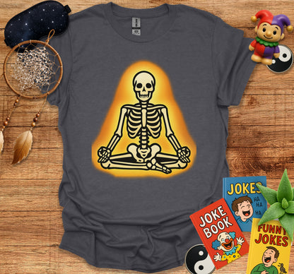 Meditating Skeleton Design Funny Graphic T-Shirt product