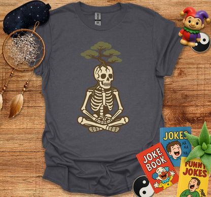 Meditating Skeleton With Bonsai Tree Graphic Shirt product type