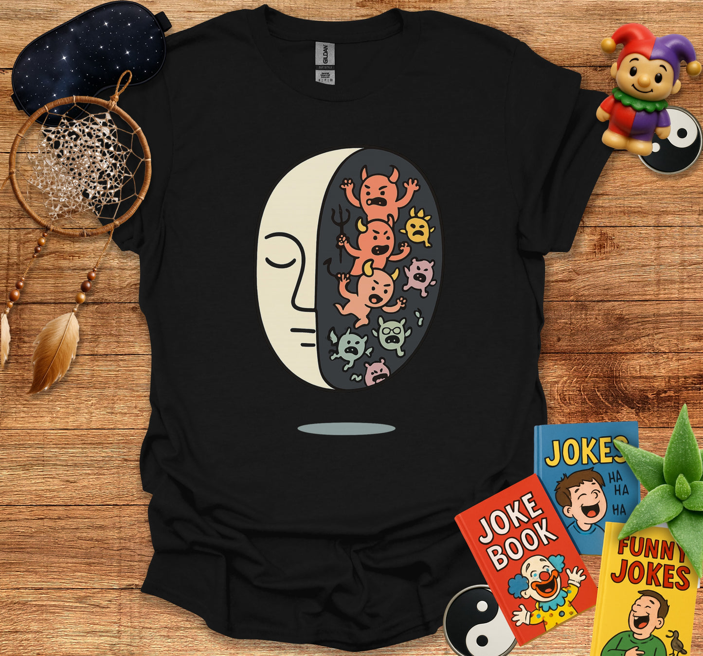 Unique Mask Design Unisex T-Shirt Trendy Apparel product type