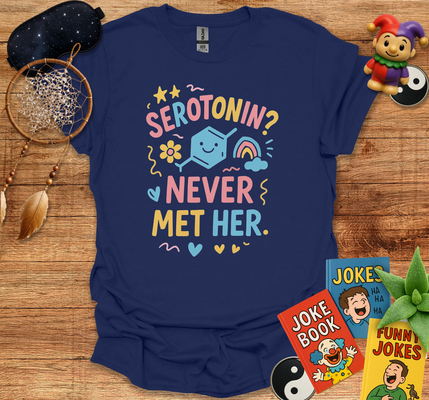 Serotonin Never Met Her Graphic Print T-Shirt product type