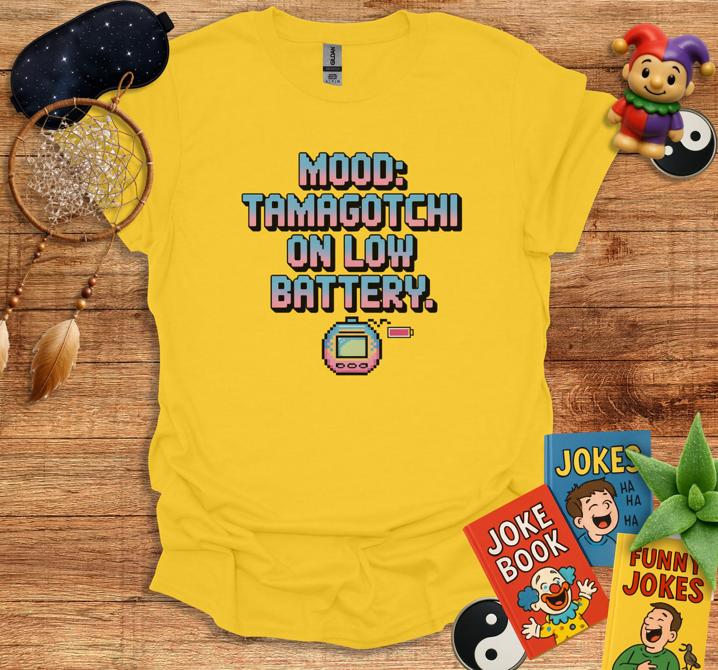 Mood Tamagotchi on Low Battery Design T-Shirt product type
