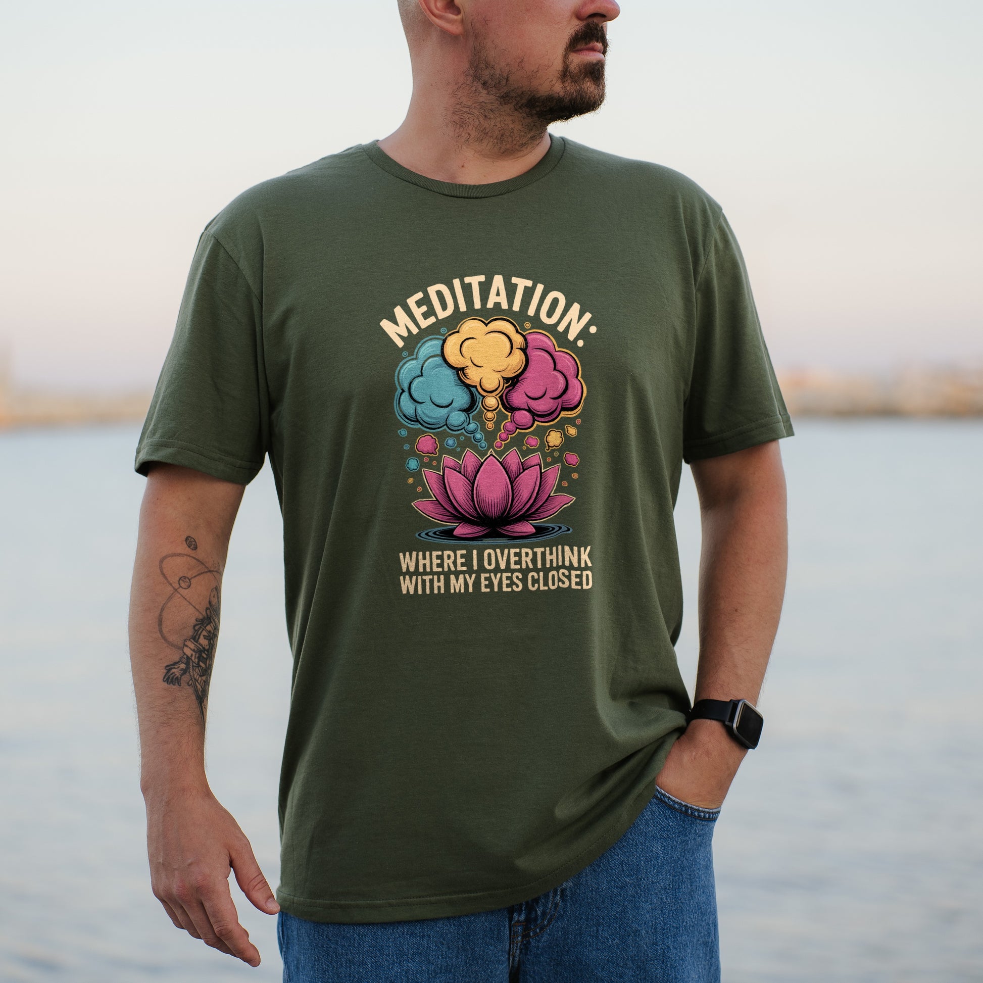 Meditation Overthinking Eyes Closed Shirt product