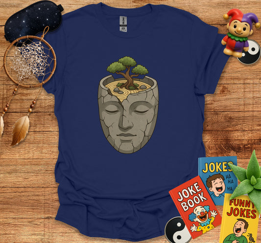 Blue Shirt with Tree Growing Inside a Statue Head product type