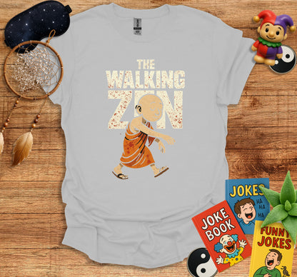 The Walking Zen Monk Illustration Graphic Novelty T-Shirt