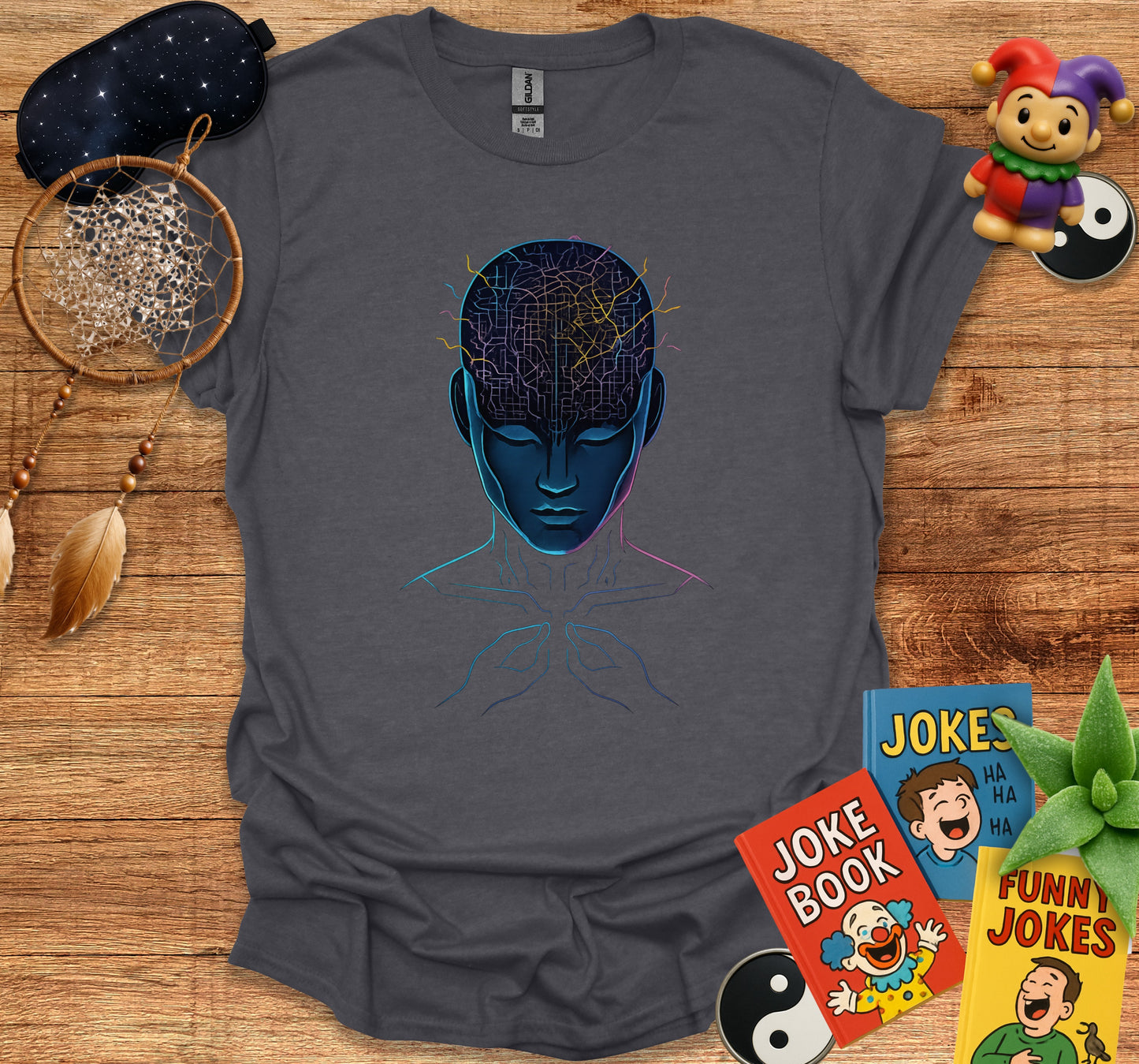 Neural Mind Graphic Tee Unveiling Inner Psyche Product Type