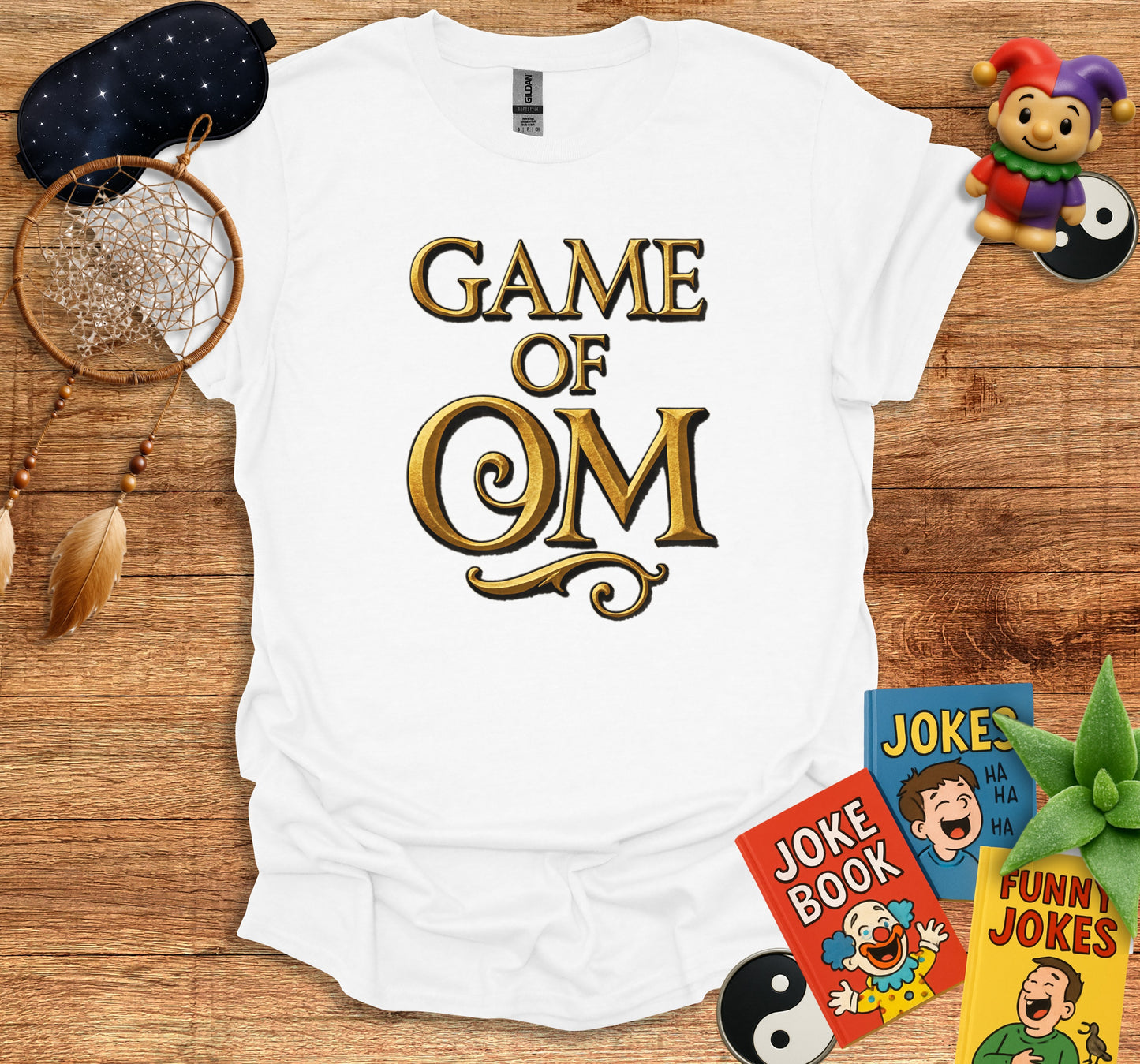 Game of Om Golden Icon White Casual Shirt product