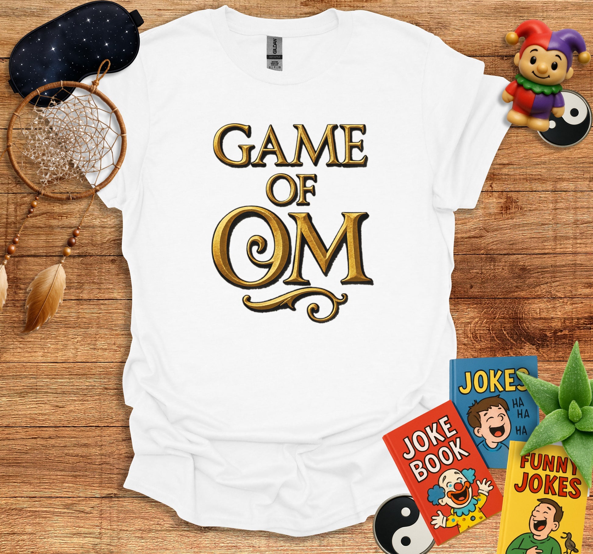 Game of Om Golden Icon White Casual Shirt product