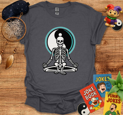 Meditating Skeleton Yin Yang Graphic Tee product type