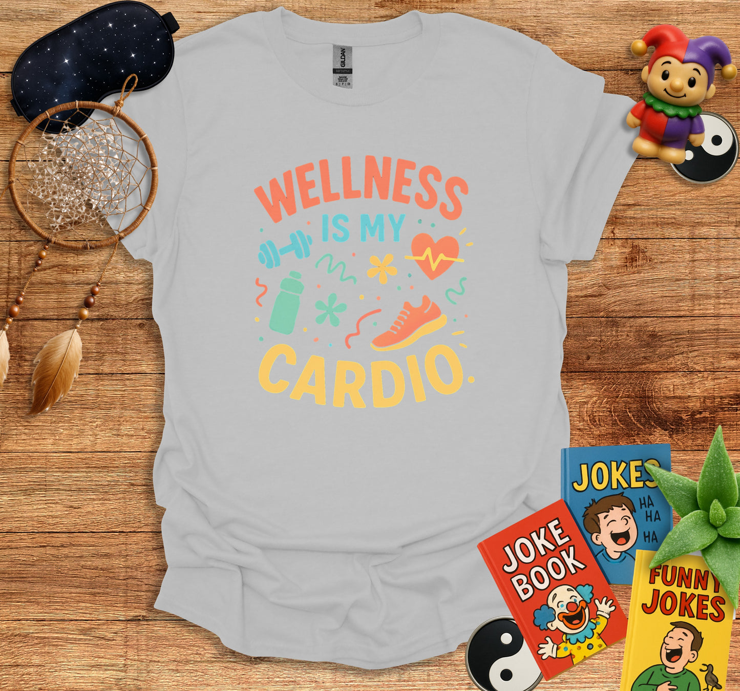 Wellness Is My Cardio Funny Graphic Shirt product