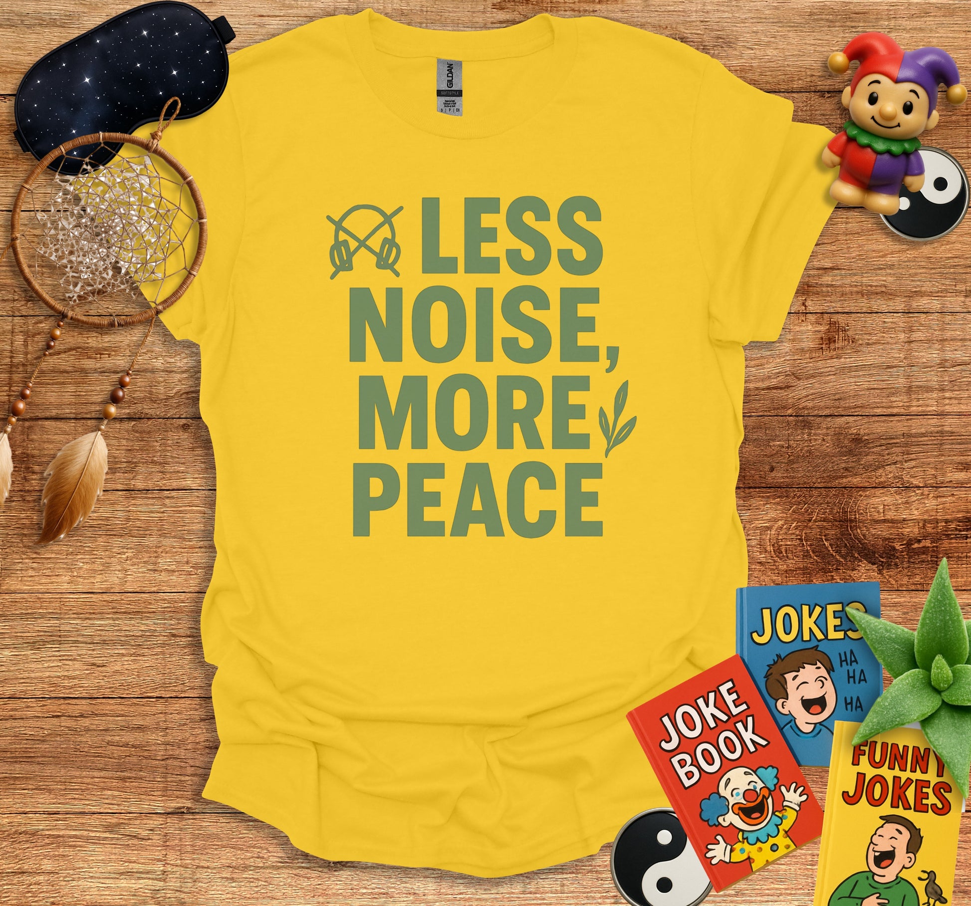 Less Noise More Peace Graphic Unisex T-Shirt product