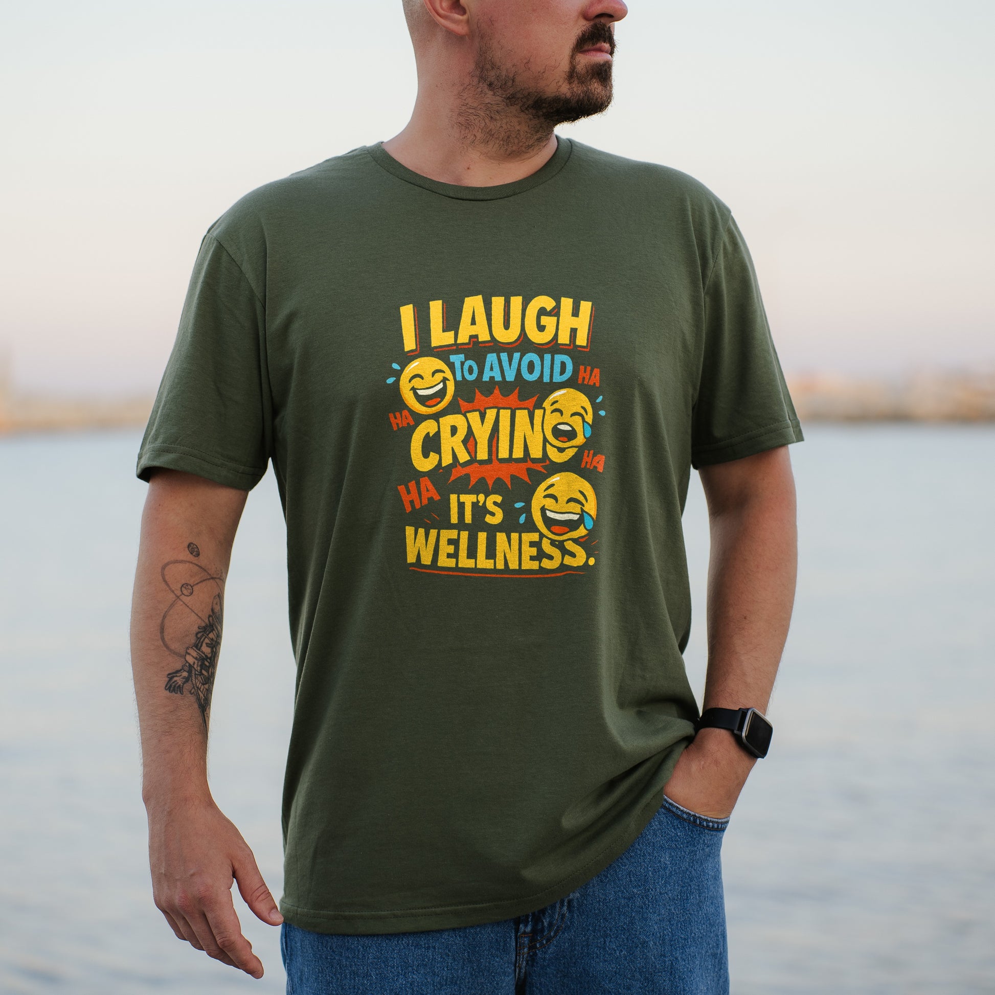 I Laugh to Avoid Crying It's Wellness T-shirt product