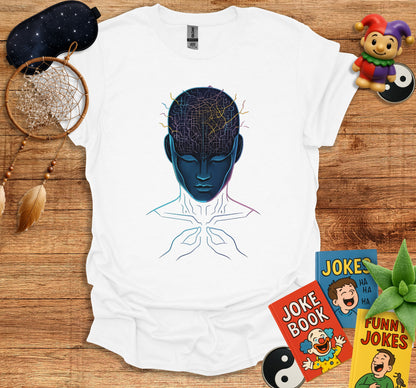 Neural Network Brain Connections Illustrated Graphic T-Shirt