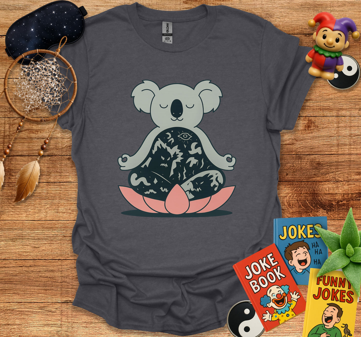 Meditating Koala Graphic Kids Short Sleeve Shirt product