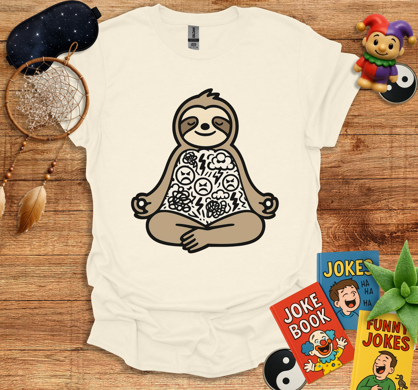Meditating Sloth Graphic T-Shirt product type
