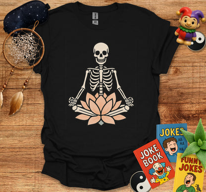 Skeleton Yoga Floral Meditation Graphic T-Shirt product