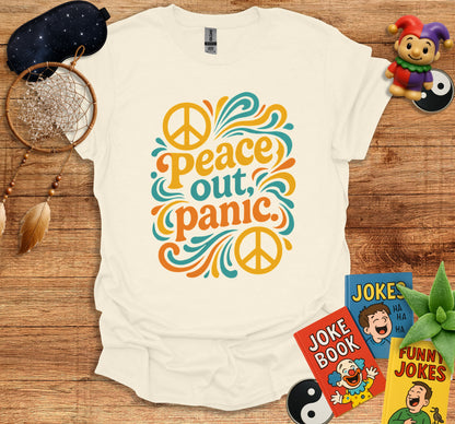 Peace Out Panic Graphic Tees Artistic Statement product type