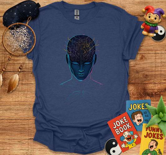 Futuristic Mind Maze Design Head T-Shirt product