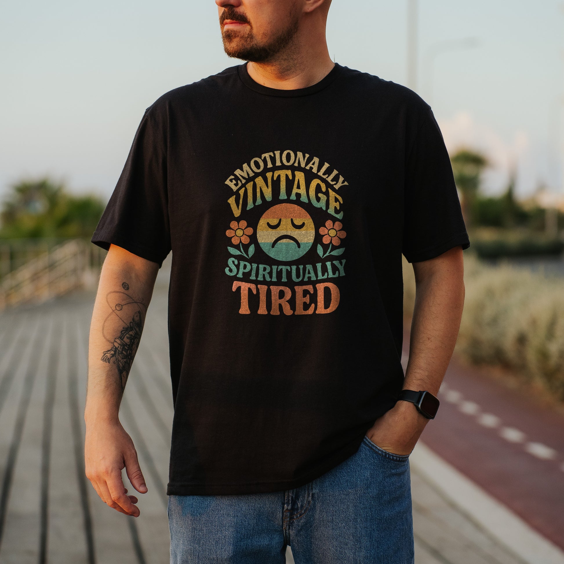Emotionally Vintage Spiritually Tired T-shirt product