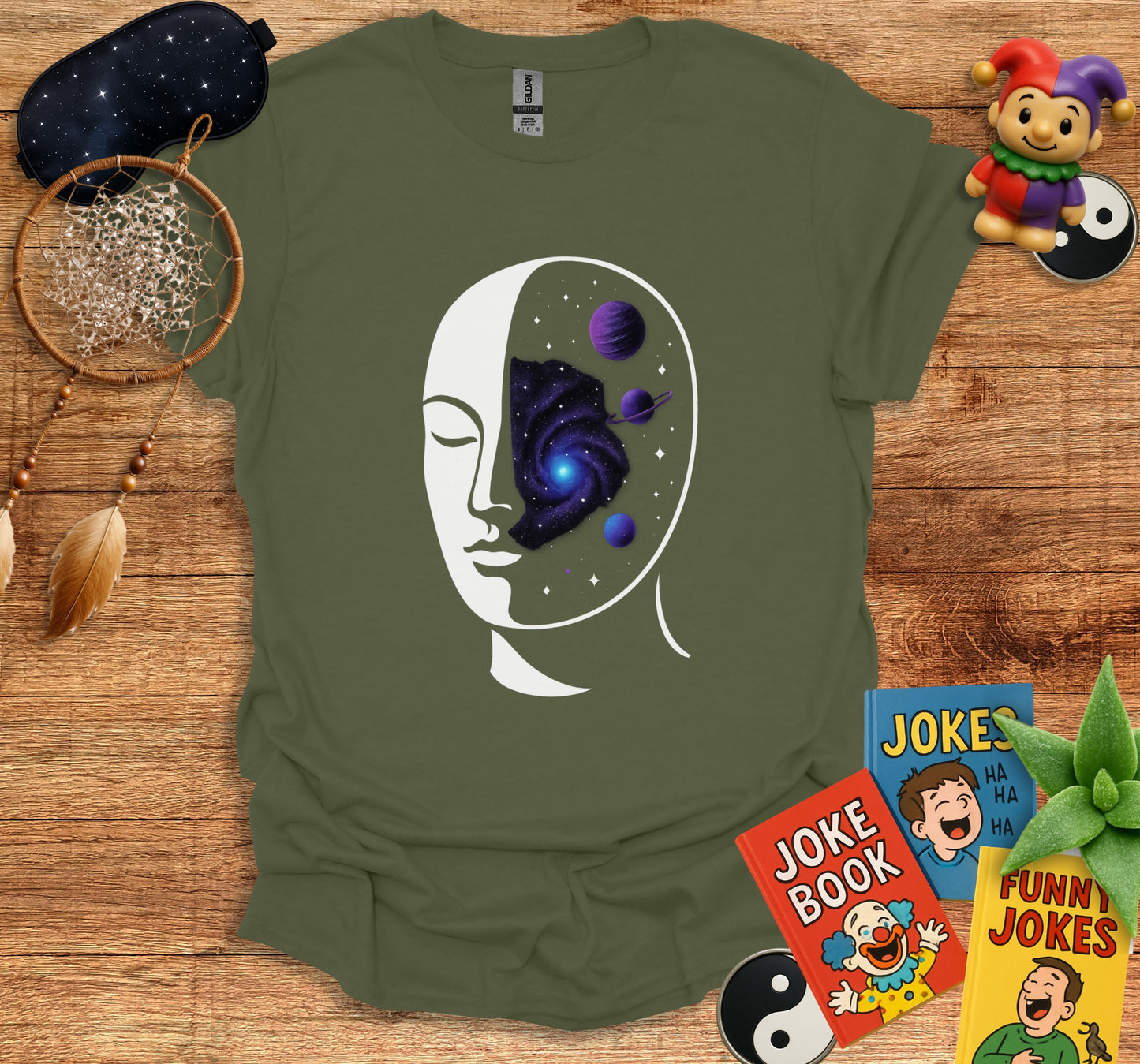 Abstract Galaxy Face Design T-Shirt product type