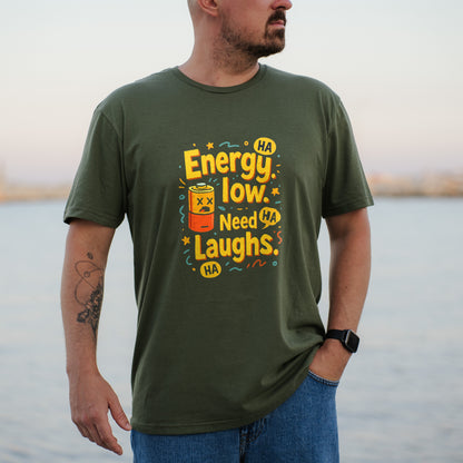 Energy Low Need Laughs Clear Graphic T-Shirt product type