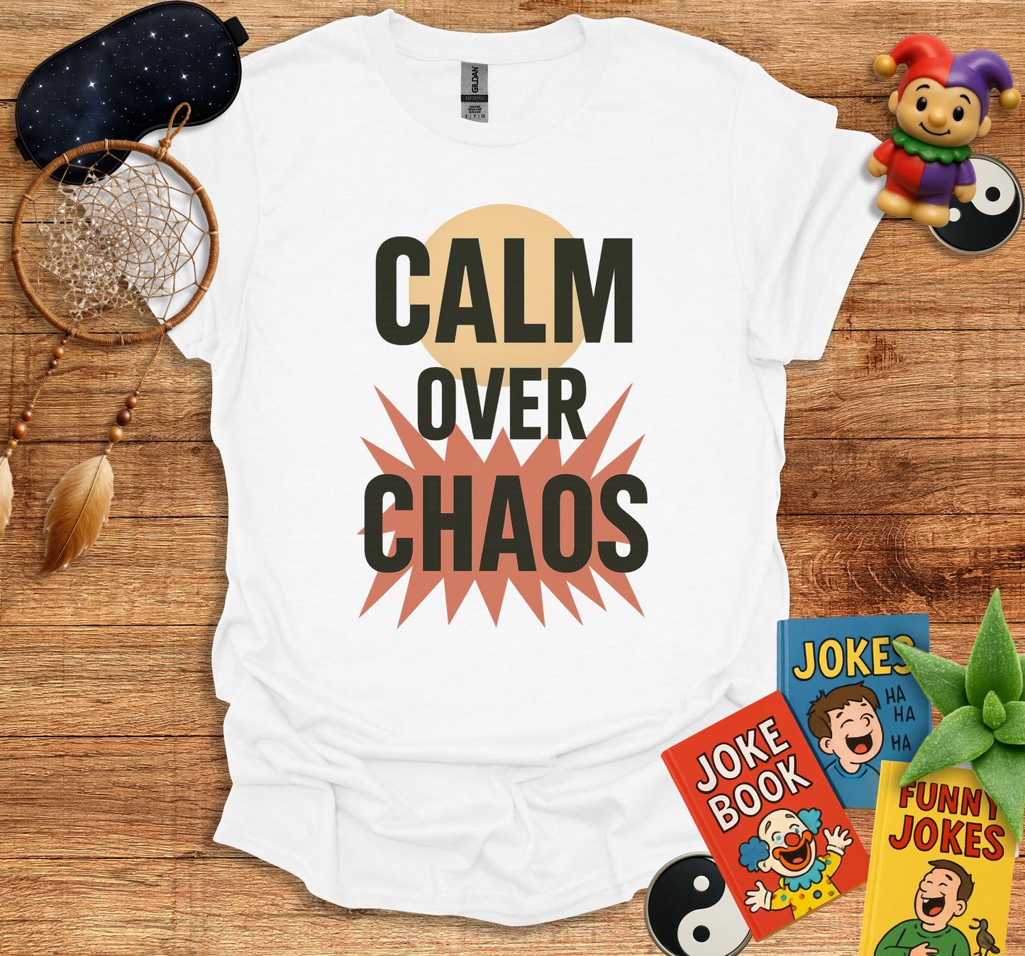 Calm Over Chaos Typography Shirt product