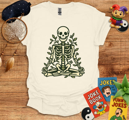 Meditating Skeleton Graphic Printed Shirt product type