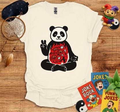 Peaceful Panda with Fiery Belly Graphic T-Shirt product