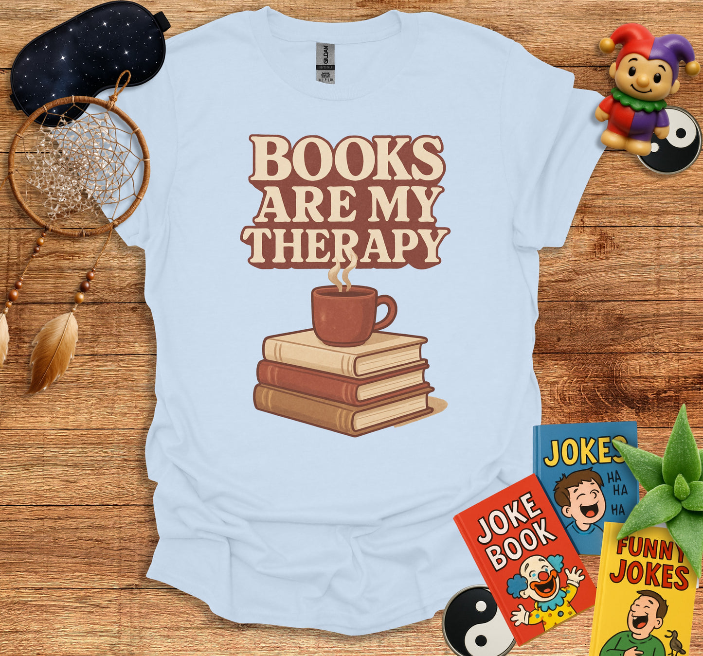 Books Are My Therapy Graphic T-Shirt product