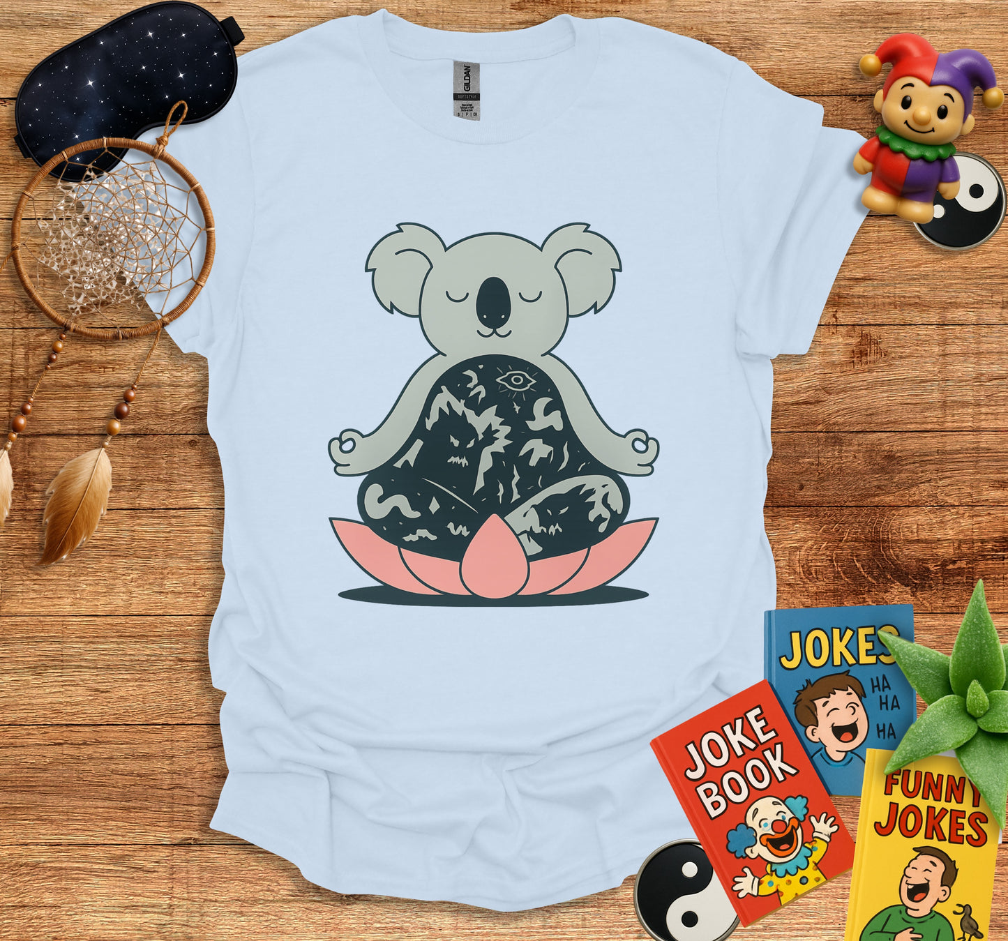 Meditating Koala Zen Graphic Tee Shirt product type