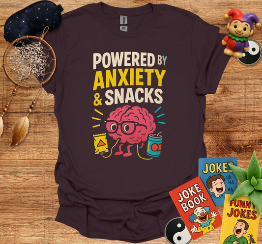 Powered by Anxiety and Snacks T-shirt product
