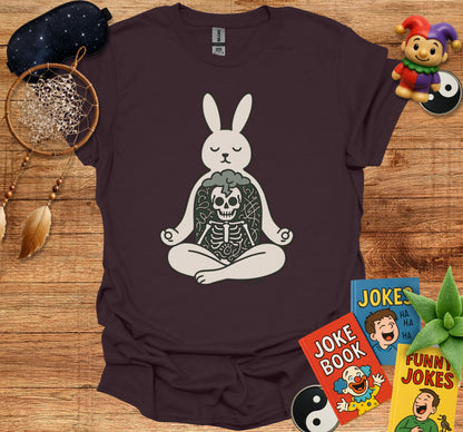 Meditating Rabbit with Skeleton Graphic T-shirt product