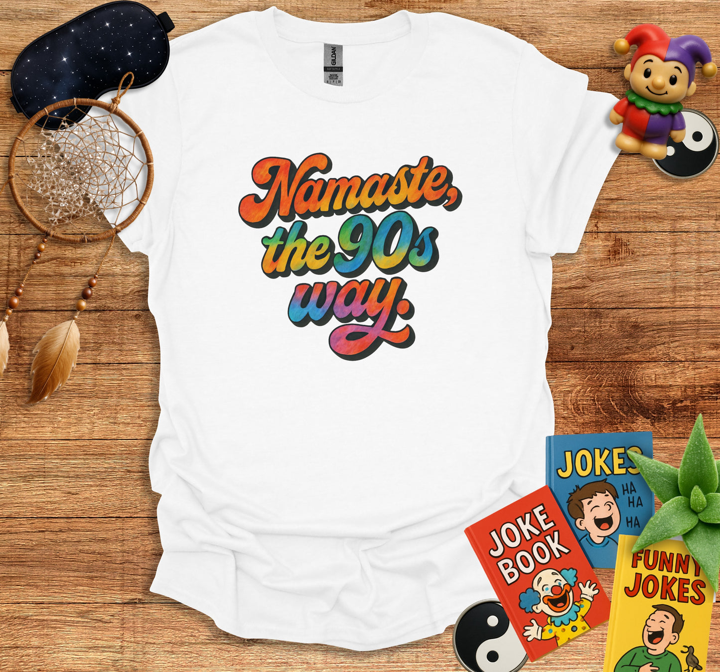 Namaste the 90s way Colorful Graphic T-shirt product